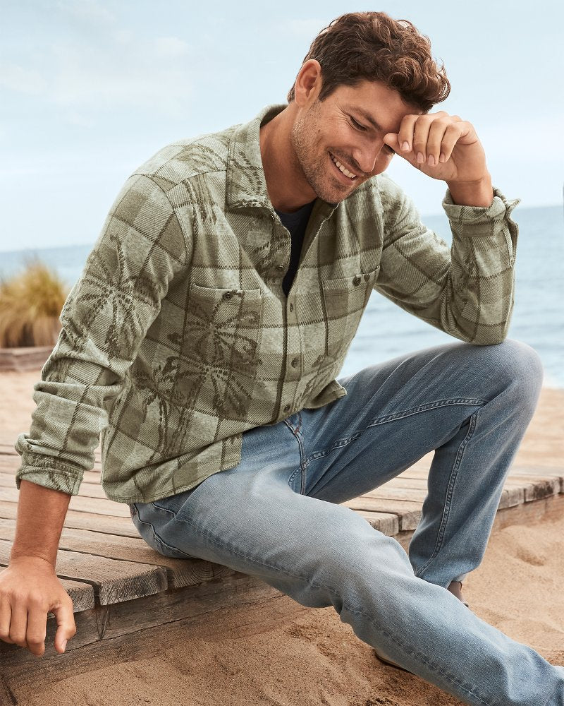 Tommy Bahama New - Big & Tall Fireside Palm Springs Stretch Flannel Shirt