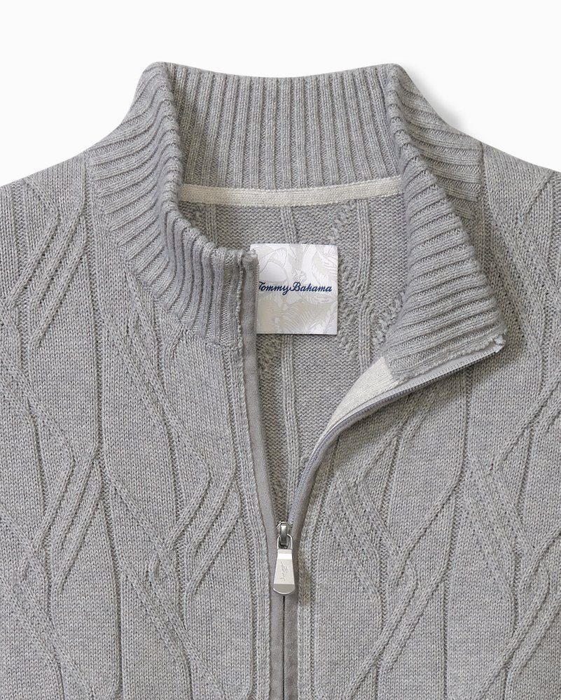 Tommy Bahama Discount - Big & Tall Capital Cable Full-Zip Cardigan