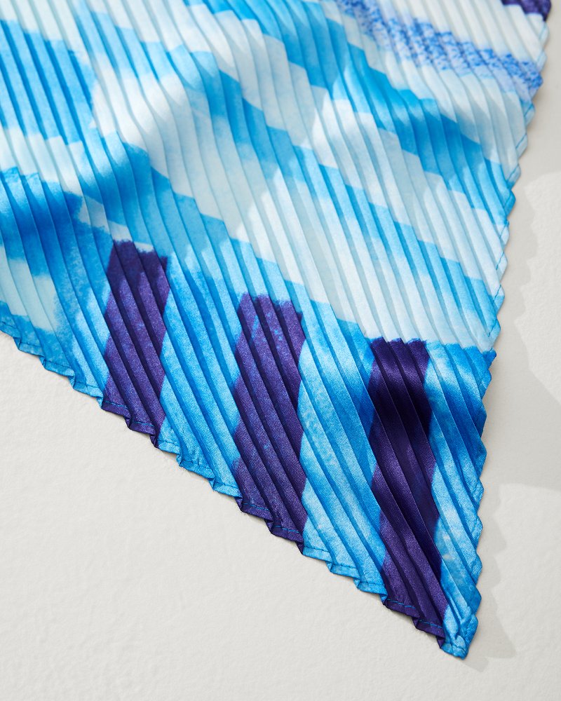 Tommy Bahama Classic - Mosaic Stripes Pleated Diamond Scarf