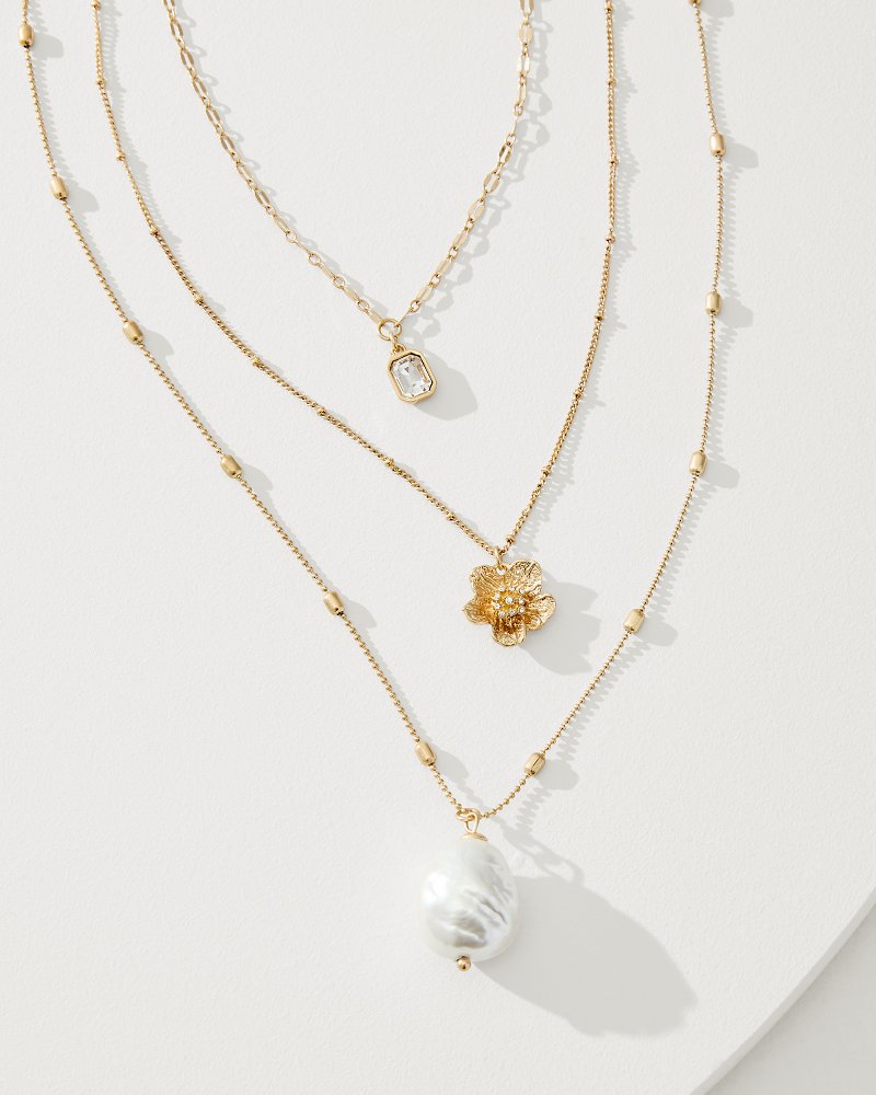 Tommy Bahama Best Price - Tidal Treasure Floral Charm Layered Necklace