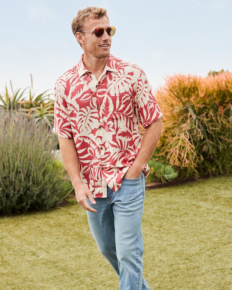 Tommy Bahama Hot Sale - Veracruz Cay Lindavista Leaves Short-Sleeve Shirt