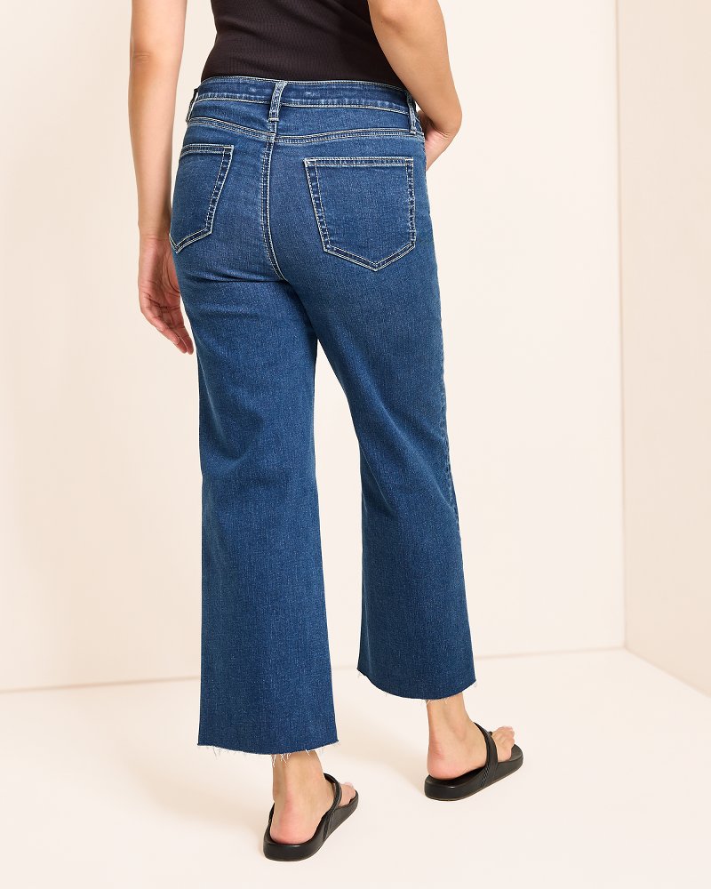 Tommy Bahama Essential - High-Rise Cropped Wide-Leg Jeans