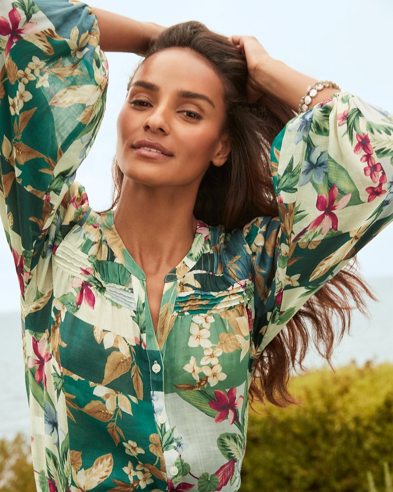 Tommy Bahama Discount - Hightide Flora Pintuck Blouse