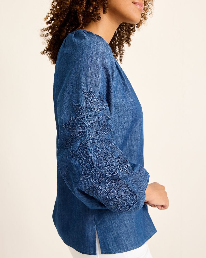 Tommy Bahama Value - Indigo Cove Embroidered Blouse