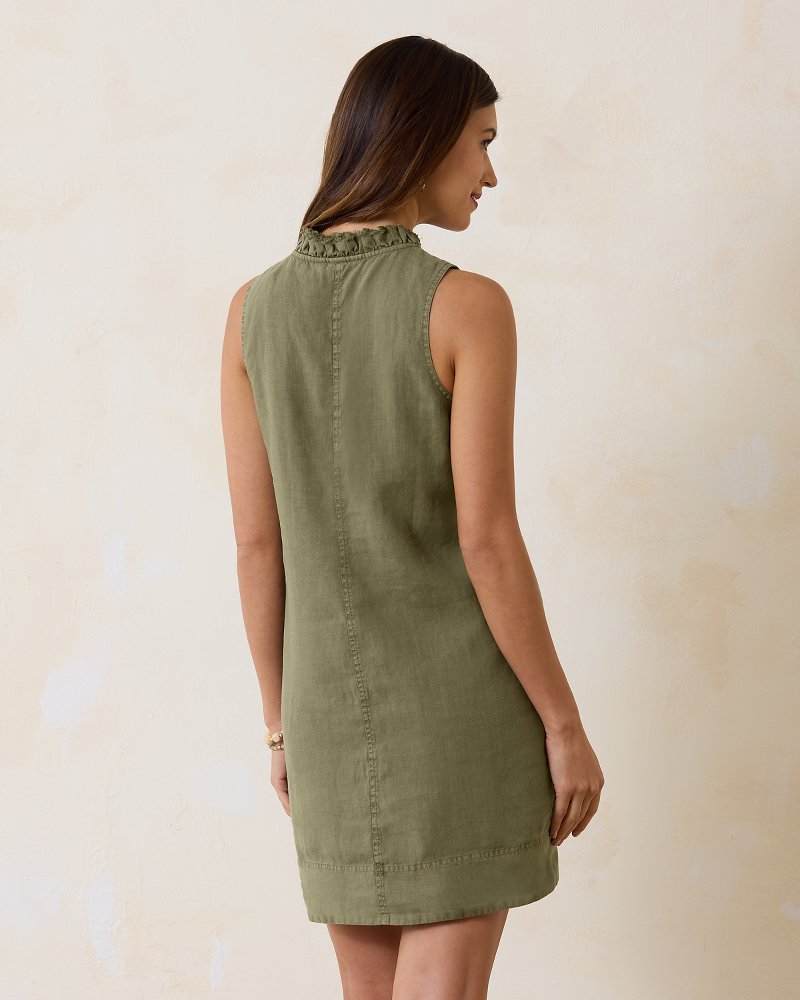 Tommy Bahama Great Value - Two Palms Double-Ruffle Linen Dress