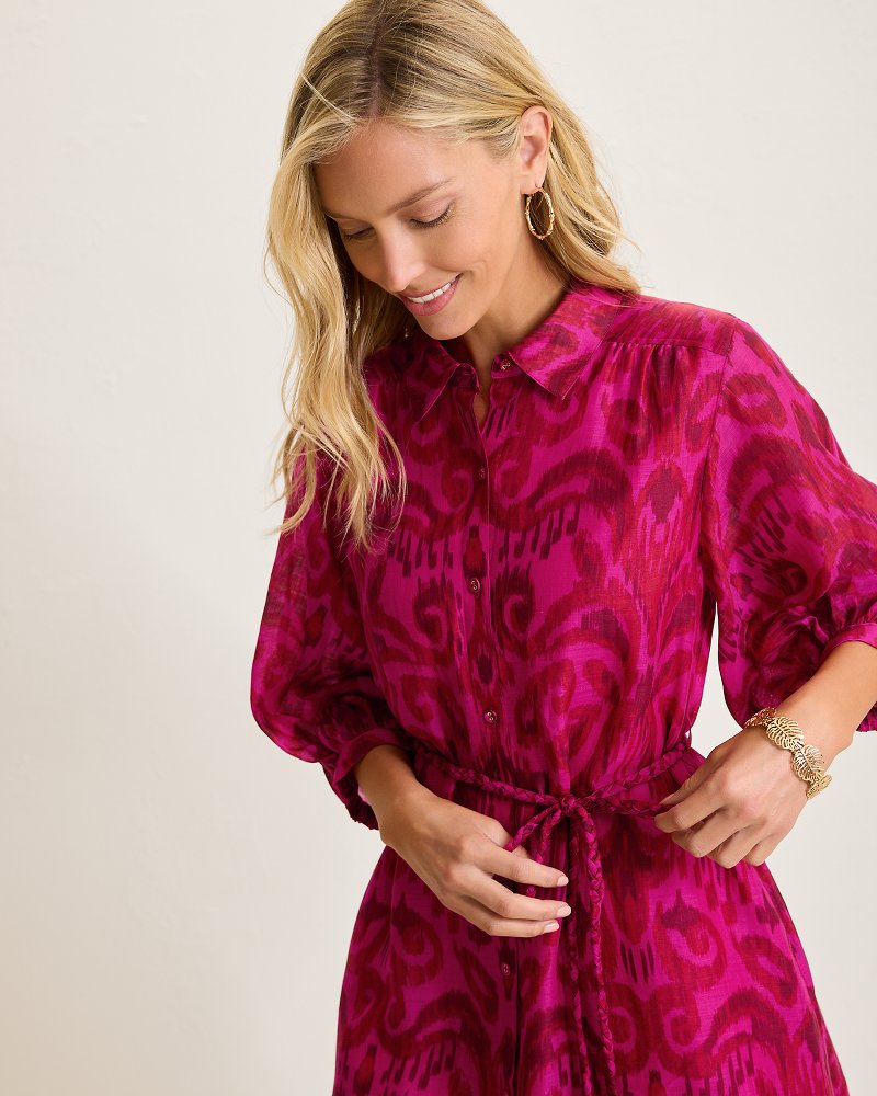 Tommy Bahama Quality - Seaside Ikat Midi Shirt Dress