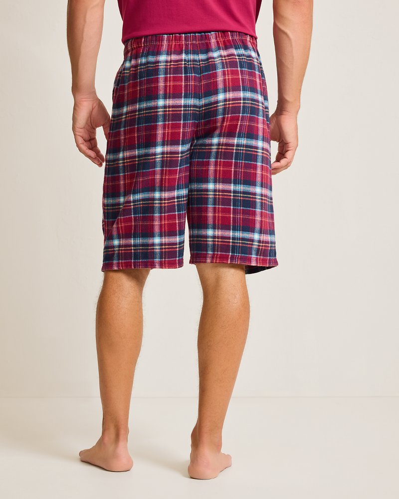 Tommy Bahama Top Pick - Big & Tall Flannel Plaid Pajama Shorts