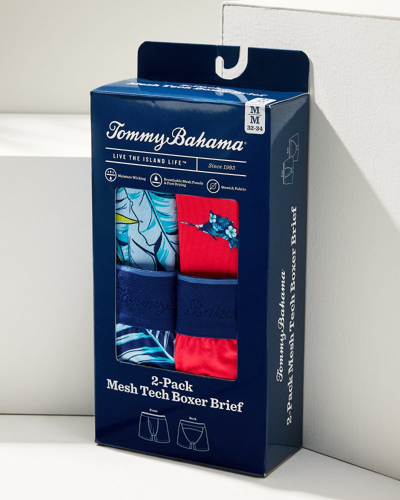 Tommy Bahama Discount - Mesh Tech Print Boxer Briefs — 2-Pack