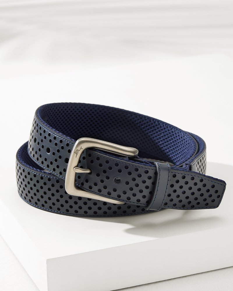 Tommy Bahama Special Offer - Leather Mesh Cushion Performance Belt