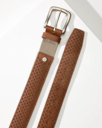 Tommy Bahama Discount - Leather Mesh Cushion Performance Belt