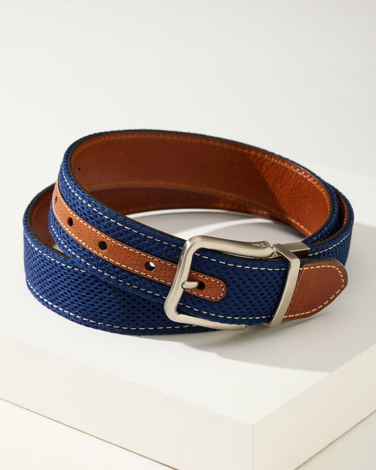Tommy Bahama Top Pick - Leather Mesh Reversible Performance Belt