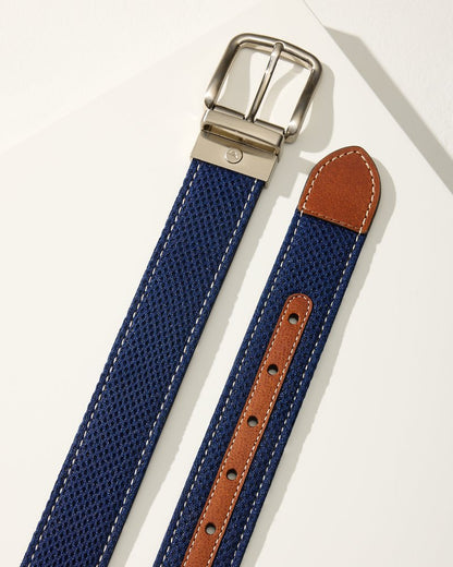 Tommy Bahama Top Pick - Leather Mesh Reversible Performance Belt