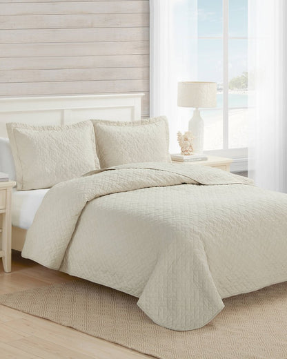 Tommy Bahama Exclusive - Raffia Solid 2-Piece Twin Quilt Set