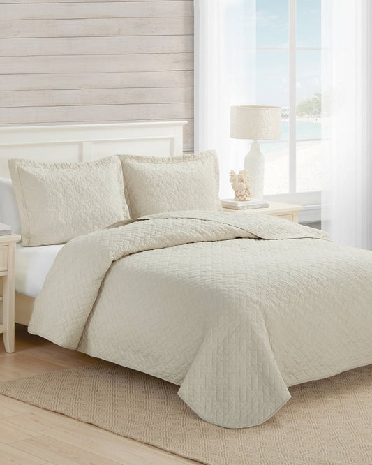 Tommy Bahama Exclusive - Raffia Solid 2-Piece Twin Quilt Set