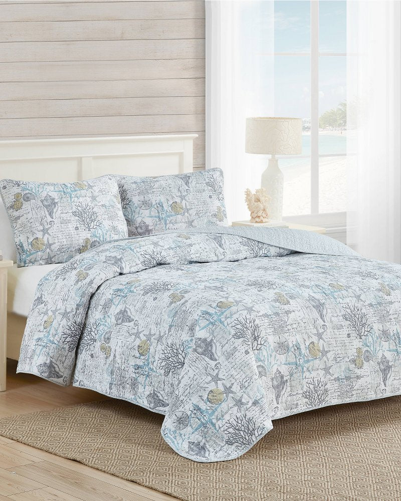 Tommy Bahama Sale - Beach Bliss 3-Piece King Quilt Set