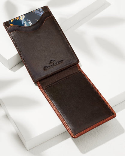 Tommy Bahama Essential - Scotchgrain Leather Magnetic Front Pocket Wallet