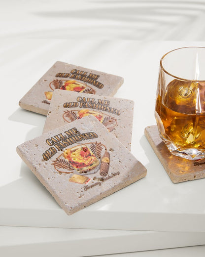 Tommy Bahama Best Price - Call Me Old Fashioned Travertine Coaster Set