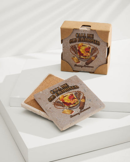 Tommy Bahama Best Price - Call Me Old Fashioned Travertine Coaster Set