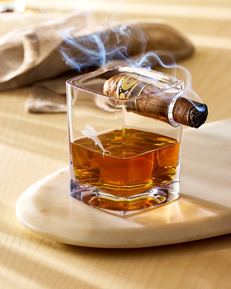 Tommy Bahama Deals - Etched Marlin Corkcicle® Cigar Glass