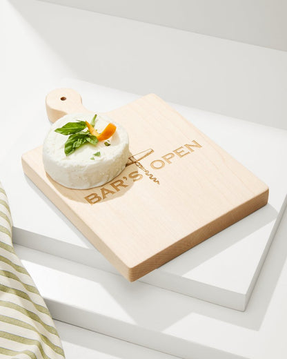 Tommy Bahama Value - Bar's Open Artisan Maple Wood Board