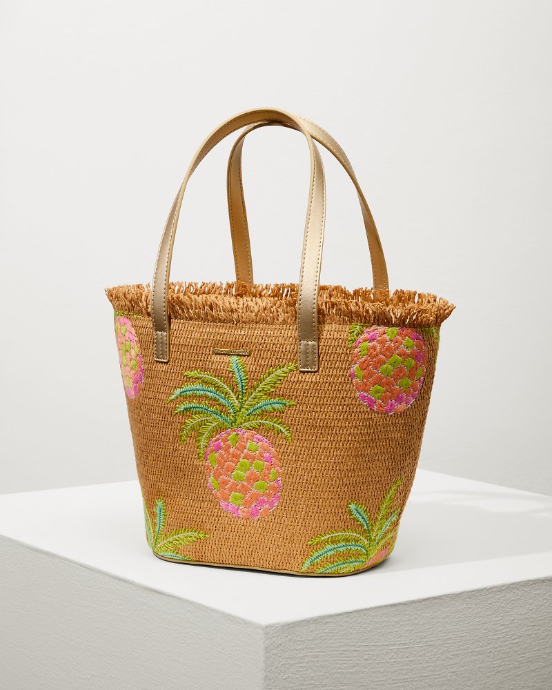 Tommy Bahama Special Offer - Flamingo Pineapple Straw Tote