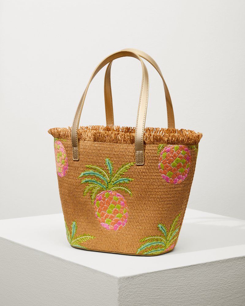 Tommy Bahama Special Offer - Flamingo Pineapple Straw Tote