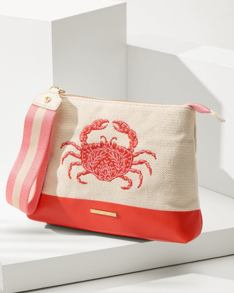 Tommy Bahama Latest - Embroidered Red Crab Carina Wristlet