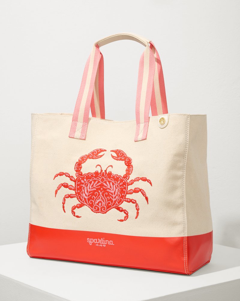 Tommy Bahama Quality - Embroidered Red Crab Beach Tote