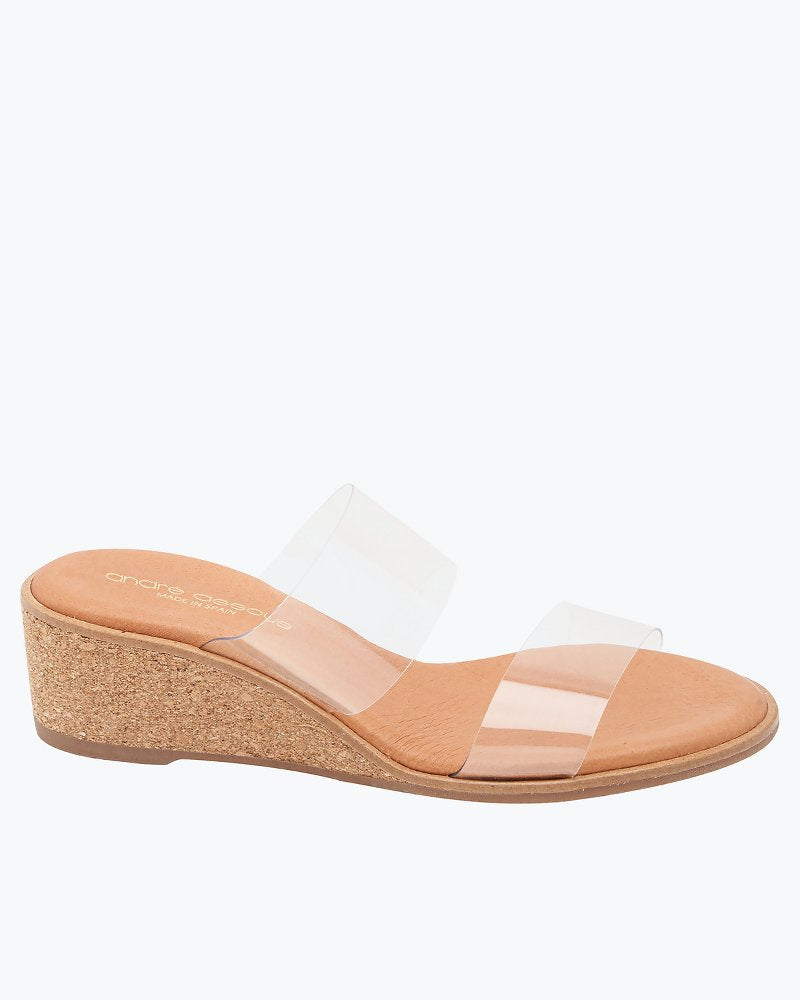 Tommy Bahama Great Value - André Assous Gwenn Clear Wedge Sandals