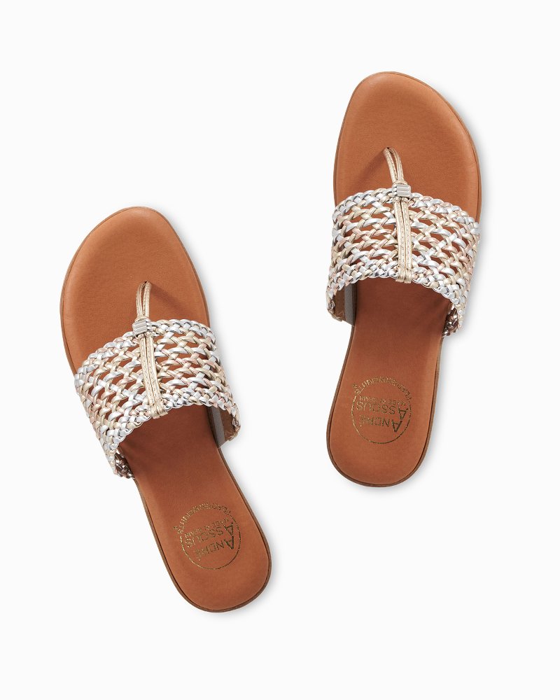 Tommy Bahama Classic - André Assous Nice Featherweights™ Metallic Sandals