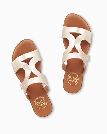 Tommy Bahama Customer Favorite - André Assous Nailea Metallic Cork Sandals