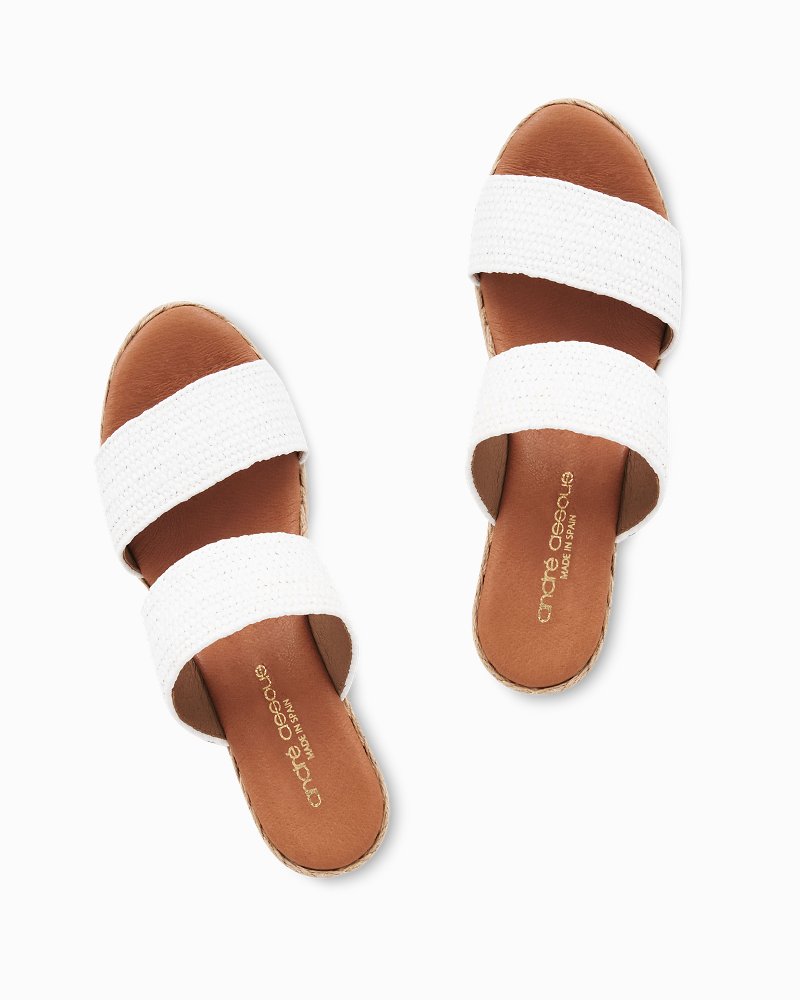 Tommy Bahama Customer Favorite - André Assous Nori Stretch Raffia Wedge Sandals