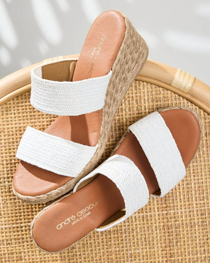 Tommy Bahama Customer Favorite - André Assous Nori Stretch Raffia Wedge Sandals