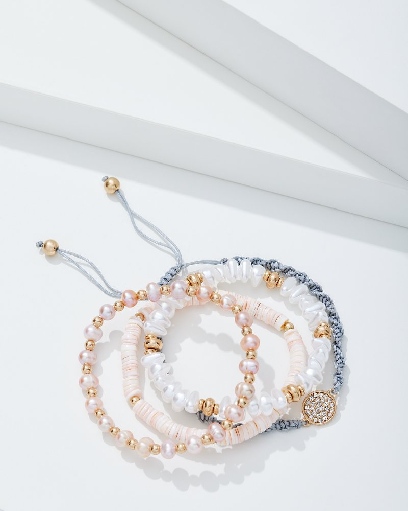 Tommy Bahama Popular - Sanibel Island Heishi and Pearl Bracelet Set
