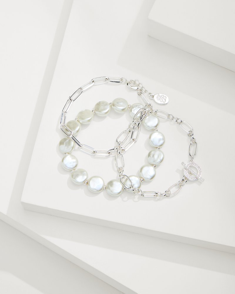 Tommy Bahama Special Offer - Sanibel Island Link & Pearl Bracelet Set