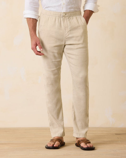 Tommy Bahama Latest - Big & Tall Beach Coast Linen-Blend Elastic-Waist Pants