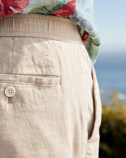 Tommy Bahama Latest - Big & Tall Beach Coast Linen-Blend Elastic-Waist Pants
