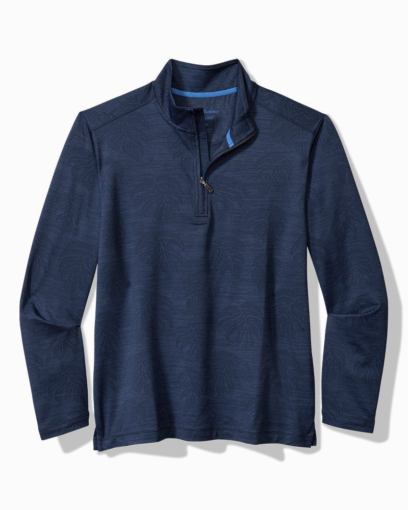 Tommy Bahama Everyday - Big & Tall Monstera Fade IslandZone® Half-Zip Sweatshirt