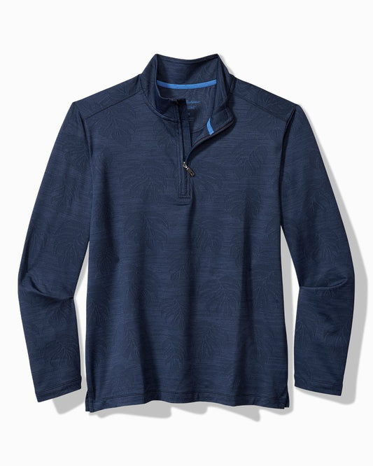 Tommy Bahama Everyday - Big & Tall Monstera Fade IslandZone® Half-Zip Sweatshirt