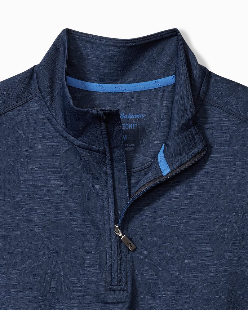 Tommy Bahama Everyday - Big & Tall Monstera Fade IslandZone® Half-Zip Sweatshirt