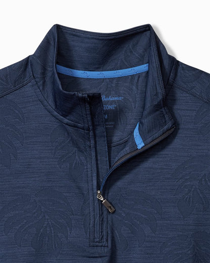 Tommy Bahama Everyday - Big & Tall Monstera Fade IslandZone® Half-Zip Sweatshirt