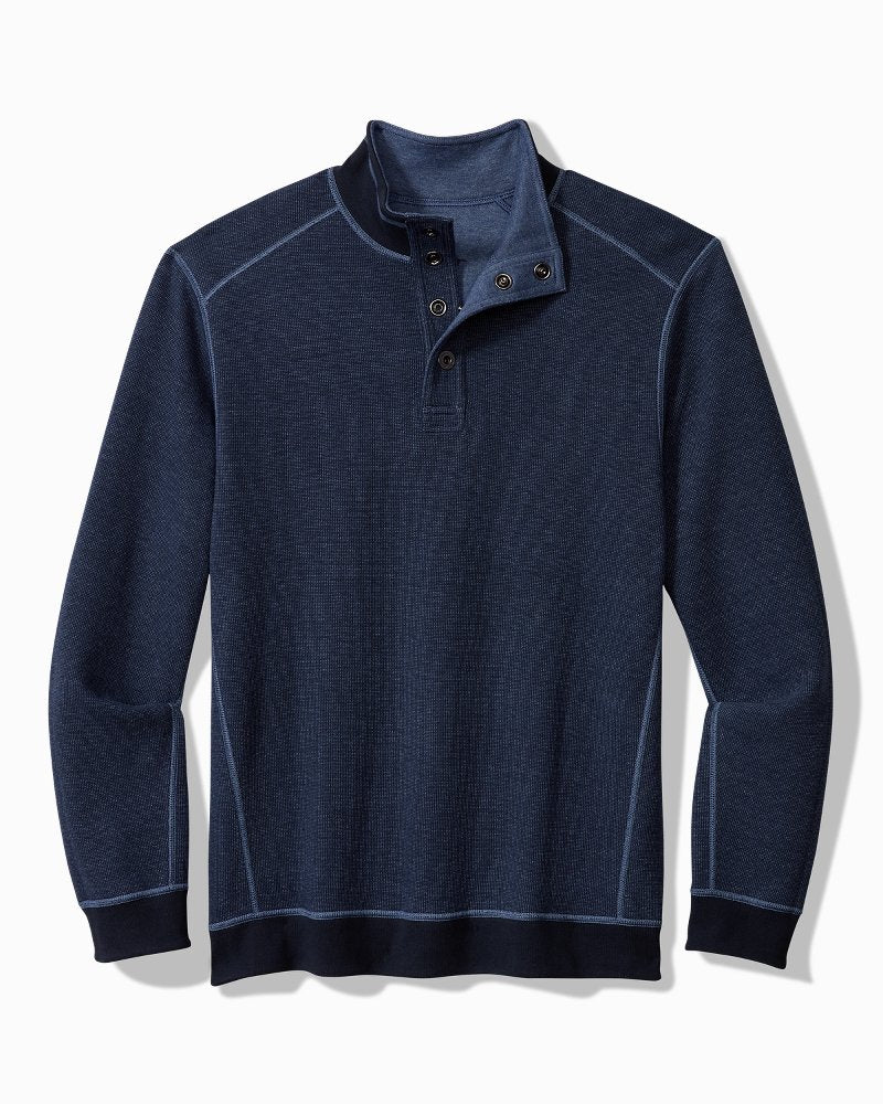 Tommy Bahama Latest - Big & Tall Flip Coast Reversible Snap Mock Sweatshirt
