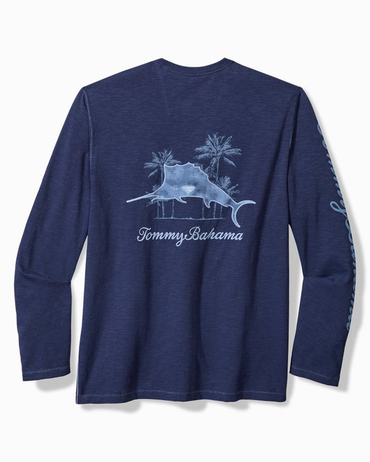 Tommy Bahama Popular - Big & Tall Azul Palms Long-Sleeve Lux T-Shirt