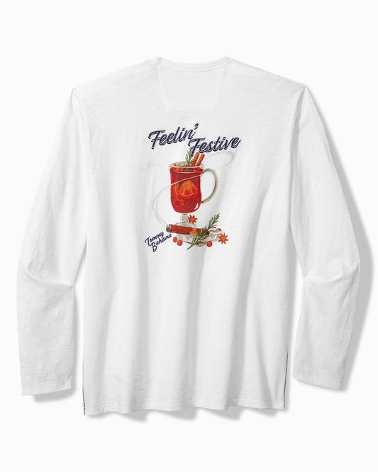 Tommy Bahama Exclusive - Big & Tall Feelin' Festive Long-Sleeve Lux T-Shirt
