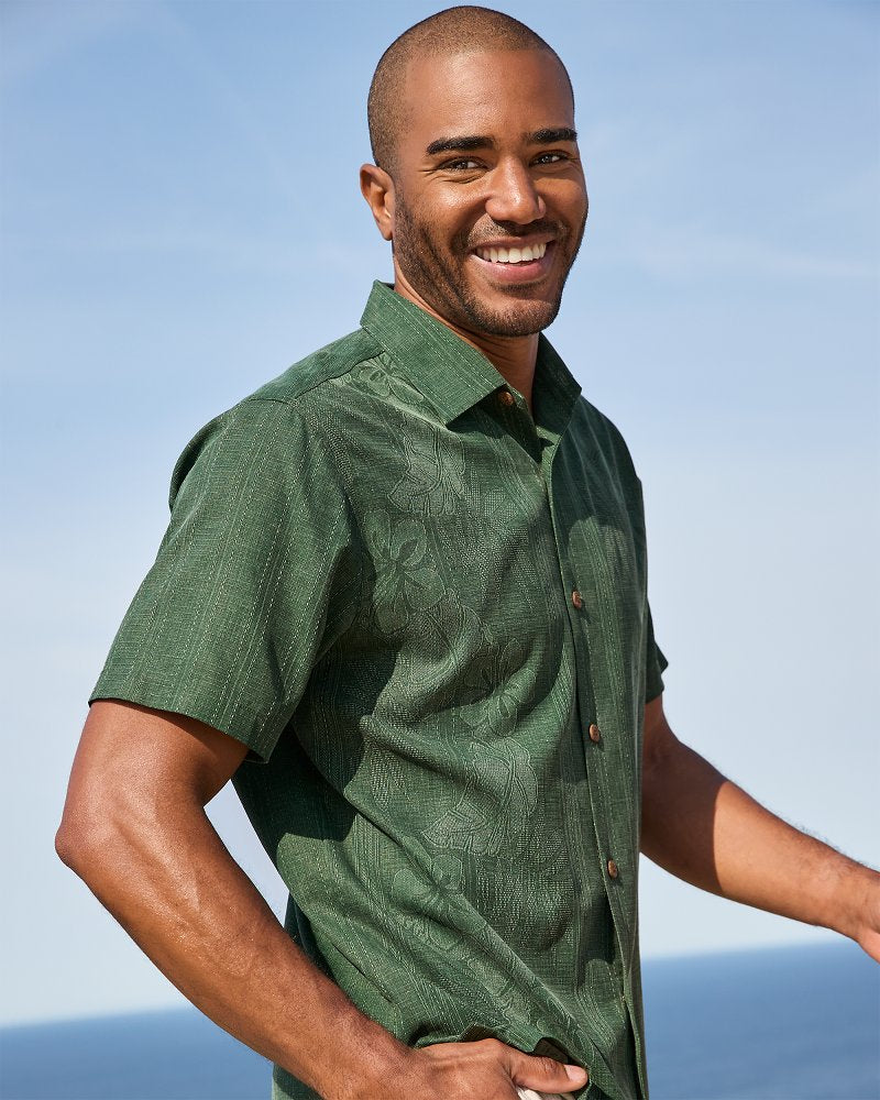 Tommy Bahama Special Offer - Big & Tall Bali Border Silk Camp Shirt