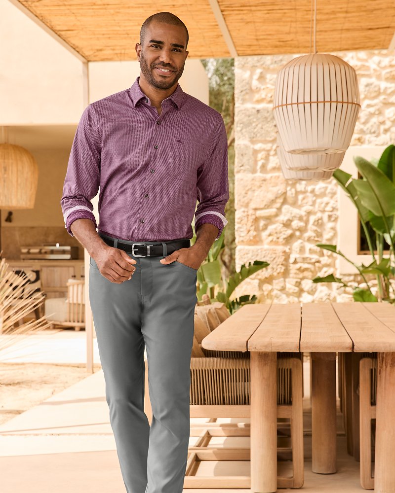 Tommy Bahama Great Value - Big & Tall Sarasota Stretch Ventura Isles IslandZone® Stripe Shirt