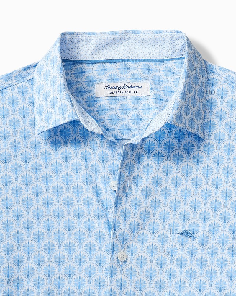Tommy Bahama Top Pick - Big & Tall Sarasota Stretch Palm Tiles IslandZone® Shirt