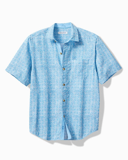 Tommy Bahama Great Value - Big & Tall Coconut Point Fleur De Geo IslandZone® Camp Shirt