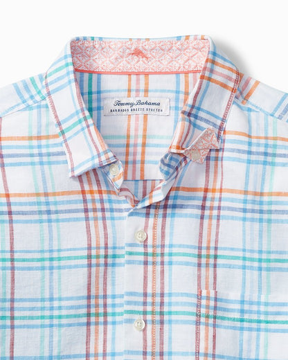 Tommy Bahama Classic - Big & Tall Barbados Breeze La Via Check Stretch-Linen Shirt