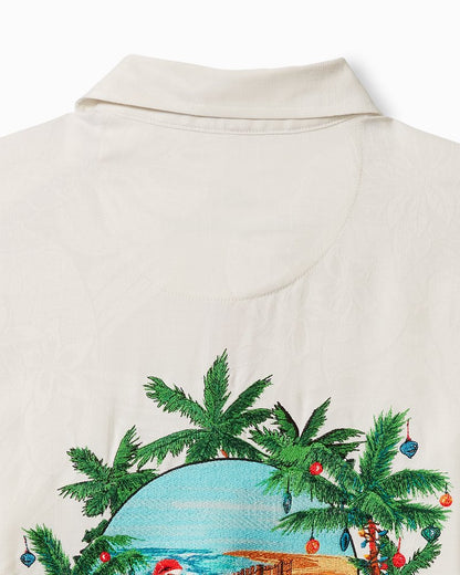 Tommy Bahama Popular - Big & Tall Surf the Yule Tide Silk Camp Shirt